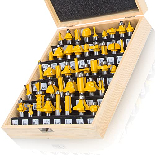 TAIWAIN 1,27 cm Schaft, Nutfräser, Holz Fräser-Bit, Rahmen, Krone, Gehrung, Tür und Schublade, Form-Set, Holzbearbeitung, Fräser, 2 Stück, Gehrungsholzfräser für Türen, Tische, Regale (F-1-2DX-LS) TAIWAIN 1,27 cm Schaft, Nutfräser, Holz Fräser-Bit, Rahmen, Krone, Gehrung, Tür und Schublade, Form-Set, Holzbearbeitung, Fräser, 2 Stück, Gehrungsholzfräser für Türen, Tische, Regale (F-1-2DX-LS) von TAIWAIN-BRAND
