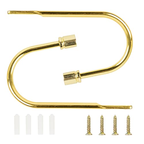 TAIYOU 2 Stück Raffhalter Gardinen Metall Vorhang Raffhalter Haken Dekorativer Wandmontage Raffhaken für Schlafzimmer Wohnzimmer Bäder Küchen Büros Esszimmer Cafés Zylindrischer Kopf Gold von TAIYOU