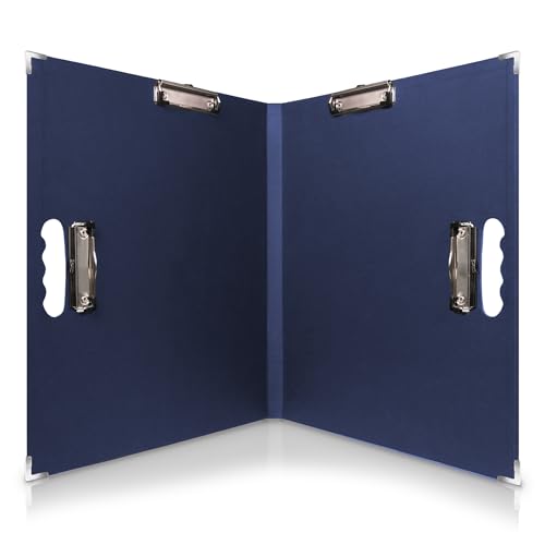 45,7 x 61 cm Klemmbrett – Faltbarer 45,7 x 61 cm Aktenordner & Zeichenbrett – zusammenklappbar auf 28 x 17 Klemmbrett, 4 Clips, Eckenschutz, tragbares Kunstportfolio, Architekturordner, 28 x 43 cm von TAKERYS