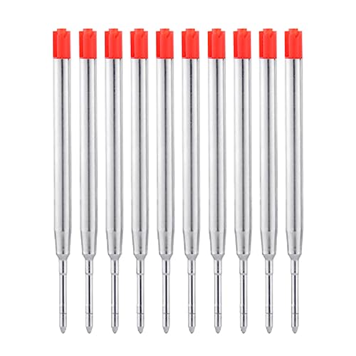 TAKOXIA Kugelschreiber, 10 Stück, 1,0 mm Spitze, Kugelschreiberminen, Metallspitze, Ersatzminen für Stifte von TAKOXIA