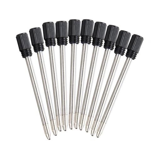TAKOXIA Kugelschreiber, 10 Stück austauschbare Kugelschreiberminen, Metallminen für Drehkugelschreiber, 1,0 mm Spitze von TAKOXIA