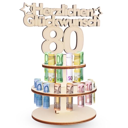 TAKUZA Geldgeschenke Geburtstag 80, Geschenke zum 80.Geburtstag,Originelle Geldgeschenk 80, 80. Geburtstag Geldgeschenk, Holz 80 Geburtstag Holzzahl als Gästebuch, Deko Zahlen 80 Jahre TAKUZA Geldgeschenke Geburtstag 80, Geschenke zum 80.Geburtstag,Originelle Geldgeschenk 80, 80. Geburtstag Geldgeschenk, Holz 80 Geburtstag Holzzahl als Gästebuch, Deko Zahlen 80 Jahre von TAKUZA