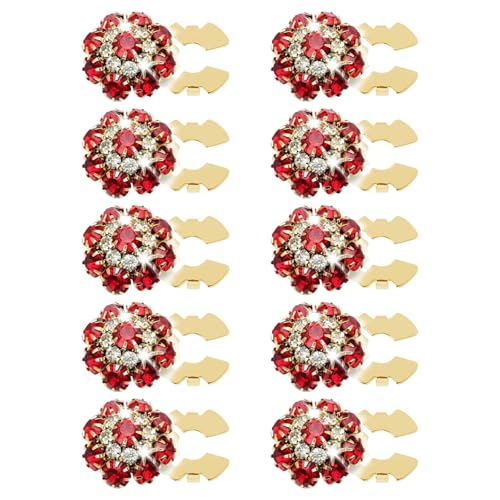 TALOEYH 10 x Knopfabdeckungen mit Strasssteinen für Damen, abnehmbare dekorative Clips, Schmuck für Blusen, Kleidung, DIY, Urlaubsdekoration, Verzierungen TALOEYH 10 x Knopfabdeckungen mit Strasssteinen für Damen, abnehmbare dekorative Clips, Schmuck für Blusen, Kleidung, DIY, Urlaubsdekoration, Verzierungen von TALOEYH