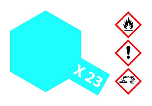 TAMIYA 81023 X-23 Klar-Blau glänzend 23ml- Lackierfarbe für Plastikmodellbau, Modellbau und Bastelzubehör, Farbe für den Modellbau von TAMIYA