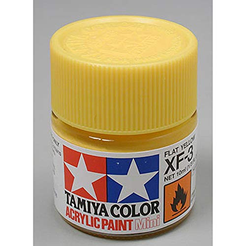 TAMIYA 81703 – Acrylfarbe Mini, matt gelb 10 ml Tintenfläschchen, xf-3 von TAMIYA