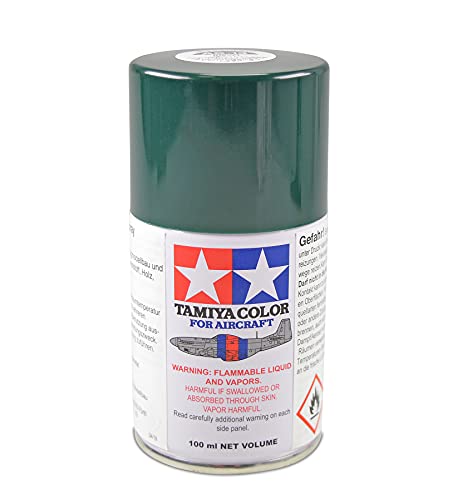 TAMIYA 86513 AS-13 Grün matt (USAF) 100ml - Sprühfarbe für Plastikmodellbau, speziell für Flugzeugmodelle, Modellbau und Bastelzubehör von TAMIYA