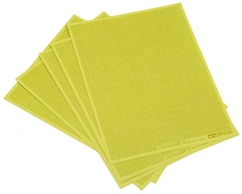 TAMIYA 87129-000 300087129 - Maskier-Folie, 250 x 180 mm Raster, 5 Stück, Green von TAMIYA