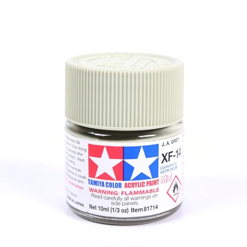 TAMIYA Acryl Farbe, 10ml J.A. Grau XF14 [Spielzeug] von The Hobby Company