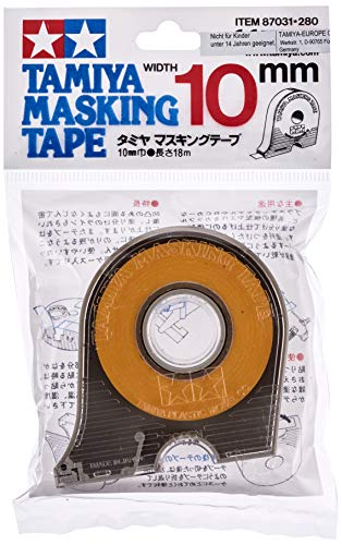 Tamiya 300087031 - Masking Tape mit Abroller, 10 mm x 18 m von TAMIYA