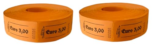 TAMLED Bonrolle 3,00 € orange 2 Rollen je 1000 perforierte Abrisse fortlaufend nummeriert Wertmarke Gastromarken Festival Speisen Getränke Verpflegungsmarken Events Firmenveranstaltung Volksfest TAMLED Bonrolle 3,00 € orange 2 Rollen je 1000 perforierte Abrisse fortlaufend nummeriert Wertmarke Gastromarken Festival Speisen Getränke Verpflegungsmarken Events Firmenveranstaltung Volksfest von TAMLED
