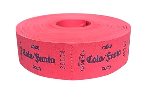 Bonrolle Cola/Fanta rot - 1000 perforierte Abrisse von TAMLED