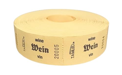 Bonrolle WEIN gelb - 1000 perforierte Abrisse von TAMLED