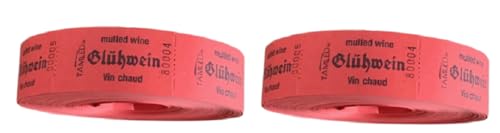 TAMLED Bonrolle Glühwein rot dreisprachig 2 Rollen je 1000 perforierte Abrisse fortlaufend nummeriert Weihnachten Wintermärkte Christmas Heissgetränk Punsch Adventszeit Ausschank Getränkemarke TAMLED Bonrolle Glühwein rot dreisprachig 2 Rollen je 1000 perforierte Abrisse fortlaufend nummeriert Weihnachten Wintermärkte Christmas Heissgetränk Punsch Adventszeit Ausschank Getränkemarke von TAMLED