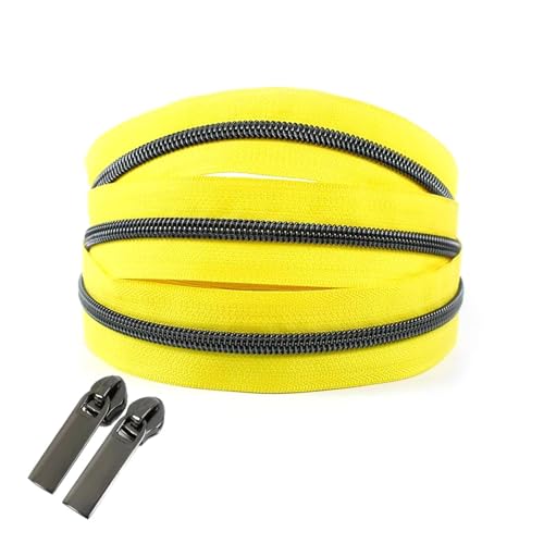 TAMSNDL Reißverschluss 1 Stück 5# Nylon-Reißverschluss for Nähen von Reißverschlüssen for Kleidung und Jacken, 5 Meter ()(Yellow) von TAMSNDL