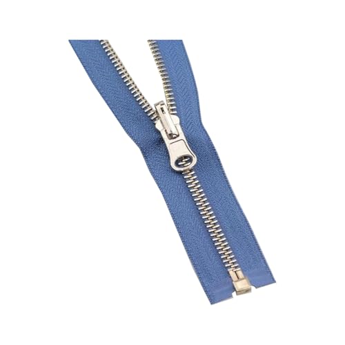 TAMSNDL Reißverschluss 1 Stück 5# offener Metallreißverschluss, wendbarer Abzieherkopf, Reißverschlüsse for DIY-Kleidungsnähzubehör (Pink, 90 cm)(Blue,90cm) von TAMSNDL