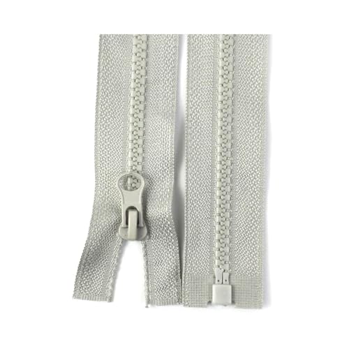 TAMSNDL Reißverschluss 2 Stück 5# Harzreißverschluss, offener Reißverschluss, Jacke, Auto-Lock-Reißverschlüsse, Kleidungsverschlüsse, Zubehör (lila, 70 cm)(Gray,50cm) von TAMSNDL