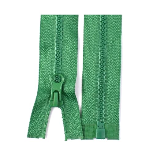 TAMSNDL Reißverschluss 2 Stück 5# Harzreißverschluss, offener Reißverschluss, Jacke, Auto-Lock-Reißverschlüsse, Kleidungsverschlüsse, Zubehör (lila, 70 cm)(Green,70cm) von TAMSNDL