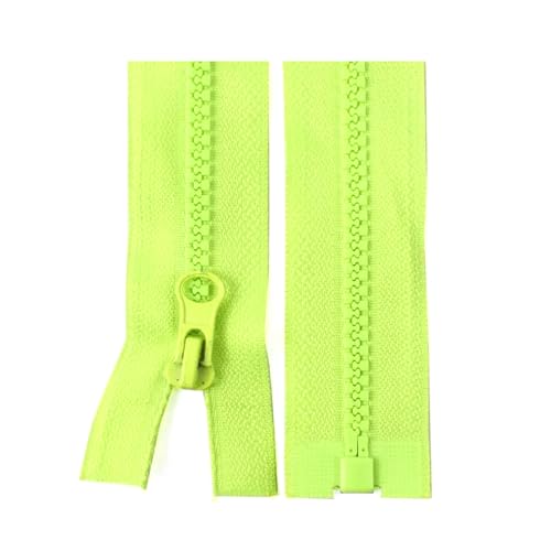 TAMSNDL Reißverschluss 2 Stück 5# Harzreißverschluss, offener Reißverschluss, Jacke, Auto-Lock-Reißverschlüsse, Kleidungsverschlüsse, Zubehör (lila, 70 cm)(Yellow,50cm) von TAMSNDL