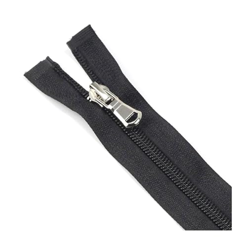 TAMSNDL Reißverschluss Nylon-Spiralreißverschlüsse, offenes Ende, for Schneider, Nähen, Basteln, Nylon-Reißverschlüsse, Zubehör 5#, 1 Stück (schwarz, 40 cm)(Black,70cm) von TAMSNDL