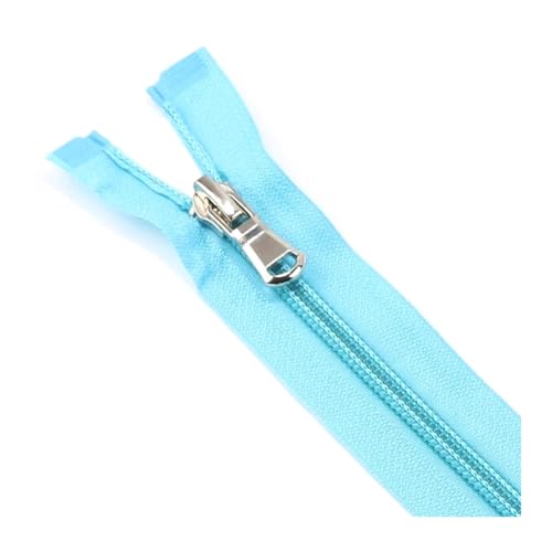 TAMSNDL Reißverschluss Nylon-Spiralreißverschlüsse, offenes Ende, for Schneider, Nähen, Basteln, Nylon-Reißverschlüsse, Zubehör 5#, 1 Stück (schwarz, 40 cm)(Blue,60cm) von TAMSNDL