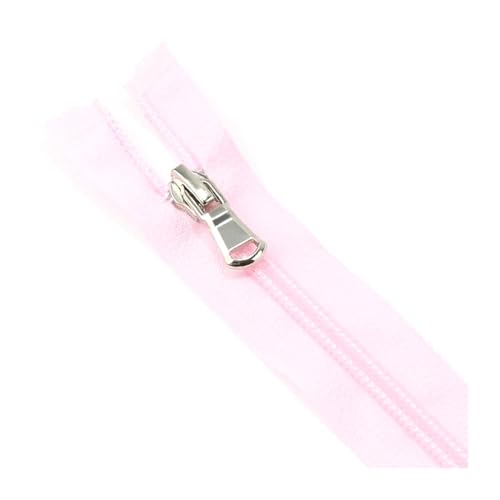 TAMSNDL Reißverschluss Nylon-Spiralreißverschlüsse, offenes Ende, for Schneider, Nähen, Basteln, Nylon-Reißverschlüsse, Zubehör 5#, 1 Stück (schwarz, 40 cm)(Pink,80cm) von TAMSNDL