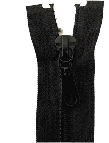 TAMSNDL Reißverschluss Reißverschluss, 2 Stück, 5#, Harz-Reißverschlussöffnung, automatische Verriegelung, Kunststoff-Reißverschluss, for Nähen verwendet (grün, 80 cm)(Black,80cm) von TAMSNDL