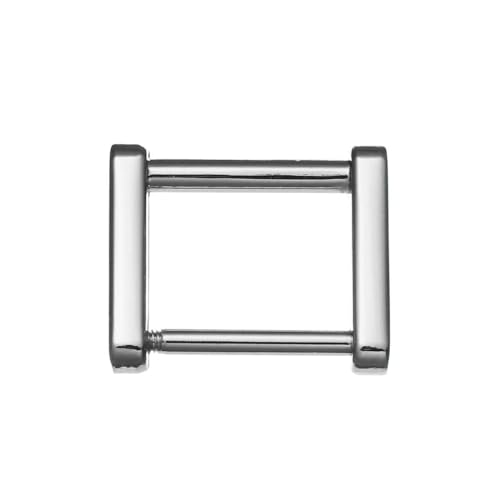 5 Stück Gurtband-Schnalle, abnehmbarer Verschluss, Lederhandwerk, rechteckige Ringe, Schnalle, Tasche, Schlaufenband, Verbindungsstück, Schraubringe, Schnalle von TAMTAK