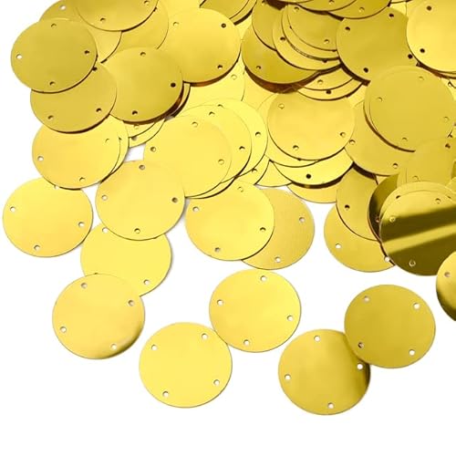TAMTAK 50 g große runde Pailletten, 4 Löcher, Gold-Silber-Flocken, lose Pailletten, DIY-Kleidungsstück, Handtaschen-Anhänger, Bastelzubehör, 20/25/35 mm TAMTAK 50 g große runde Pailletten, 4 Löcher, Gold-Silber-Flocken, lose Pailletten, DIY-Kleidungsstück, Handtaschen-Anhänger, Bastelzubehör, 20/25/35 mm von TAMTAK