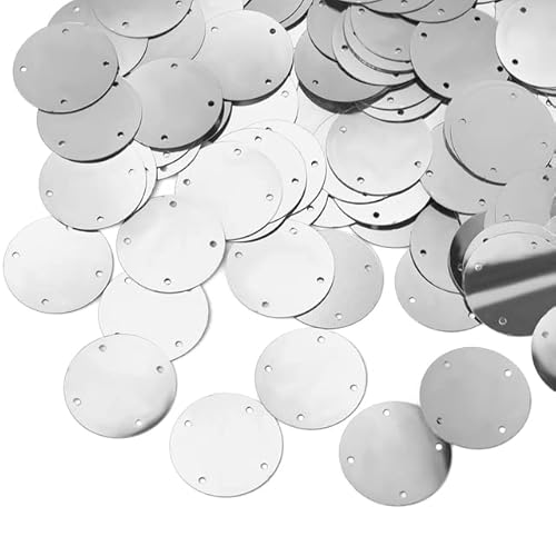 TAMTAK 50 g große runde Pailletten, 4 Löcher, Gold-Silber-Flocken, lose Pailletten, DIY-Kleidungsstück, Handtaschen-Anhänger, Bastelzubehör, 20/25/35 mm TAMTAK 50 g große runde Pailletten, 4 Löcher, Gold-Silber-Flocken, lose Pailletten, DIY-Kleidungsstück, Handtaschen-Anhänger, Bastelzubehör, 20/25/35 mm von TAMTAK