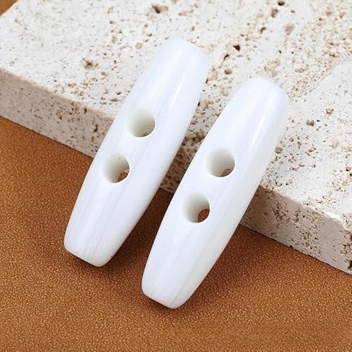 10 Stück 50 mm ovale Knebelknöpfe für Strickjacken Windjacke Mantel große olivfarbene kaffeefarbene Mantelknöpfe Knebelknöpfe für Strickanzug von TAMUNI