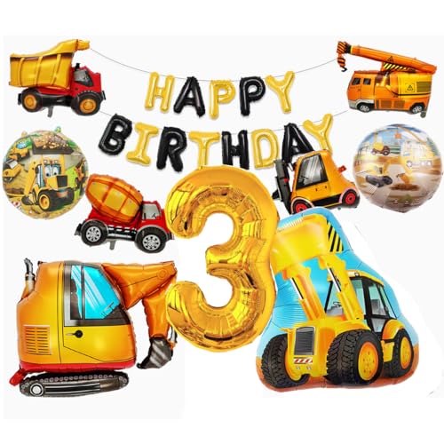 Bagger Kindergeburtstag Deko ,Baustellen Geburtstagdeko, Baustellen Party Kindergeburtstag, Geburtstagsdeko Junge, Bagger Geburtstag Deko, Bagger Deko Kindergeburtstag (3 Jahre) von TAMYID