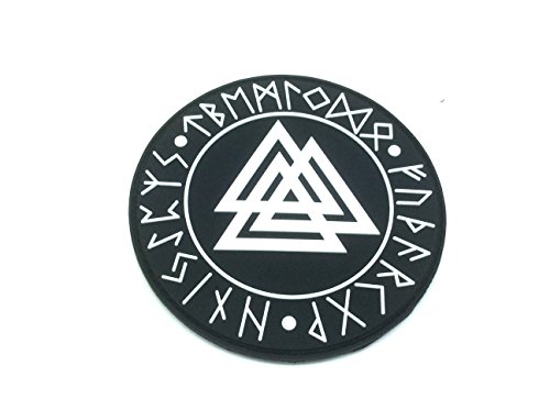 Patch Nation Valknut Knoten der Erschlagenen Wikinger Viking PVC Airsoft Paintball Klett Emblem Abzeichen von TANGDIAABBCC