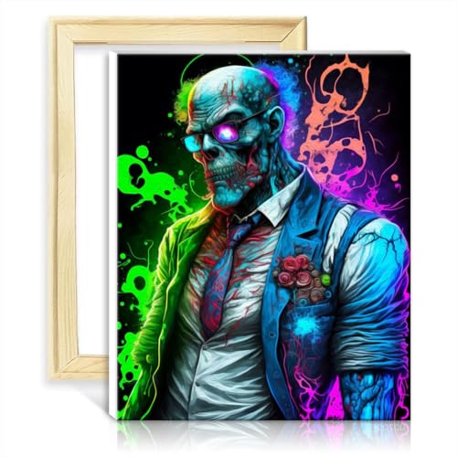 TANGFEIY Leinwand-Zeichen-Malset, Gangster-Zombie-Leinwand, digitales Ölgemälde zum Selbermachen für Erwachsene mit 3 Pinseln und Acrylfarben für die Wanddekoration zu Hause, ohne Rahmen (40 x 50 cm) TANGFEIY Leinwand-Zeichen-Malset, Gangster-Zombie-Leinwand, digitales Ölgemälde zum Selbermachen für Erwachsene mit 3 Pinseln und Acrylfarben für die Wanddekoration zu Hause, ohne Rahmen (40 x 50 cm) von TANGFEIY