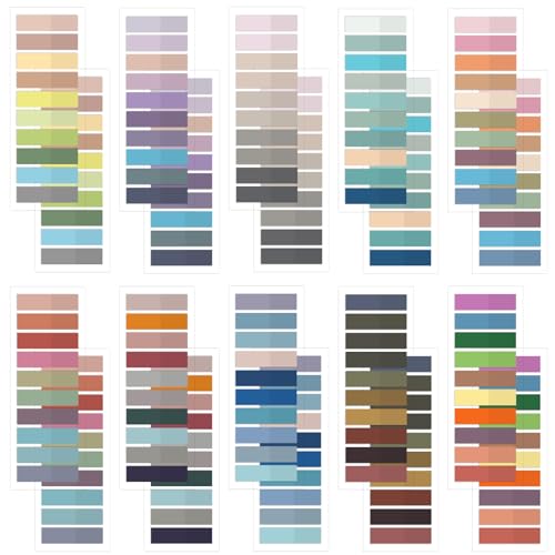 TANGJJY 4000 Stück Klebezettel Klein, 10 Stile Sticky Tabs, Sticky Notes Aesthetic, Haftnotizen Tabs, Haftstreifen Transparent, Haftstreifen Pastell, Index Tabs, für Schule, Büro, Zuhause(Bunt) von TANGJJY