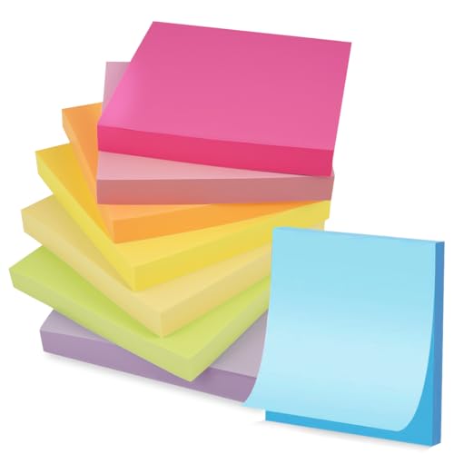 TANGJJY 800 Stück Haftnotizen Klebezettel, 75 x 75 mm Bunte Quadratische Selbstklebende Haftnotizzettel, 8 Farben Sticky Notes, Farbige Notizzettel Klebend, für Schule, Zuhause, Büro TANGJJY 800 Stück Haftnotizen Klebezettel, 75 x 75 mm Bunte Quadratische Selbstklebende Haftnotizzettel, 8 Farben Sticky Notes, Farbige Notizzettel Klebend, für Schule, Zuhause, Büro von TANGJJY