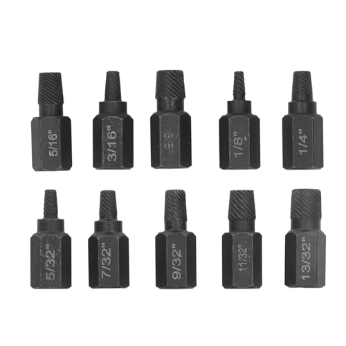 10Pcs Damaged Screw Extractor Set - 1/4 to 9/32in - Professional Screw Removal Kit - for Mechanics, DIY Enthusiasts, and Repair Work 10Pcs Damaged Screw Extractor Set - 1/4 to 9/32in - Professional Screw Removal Kit - for Mechanics, DIY Enthusiasts, and Repair Work von TANIQIACA
