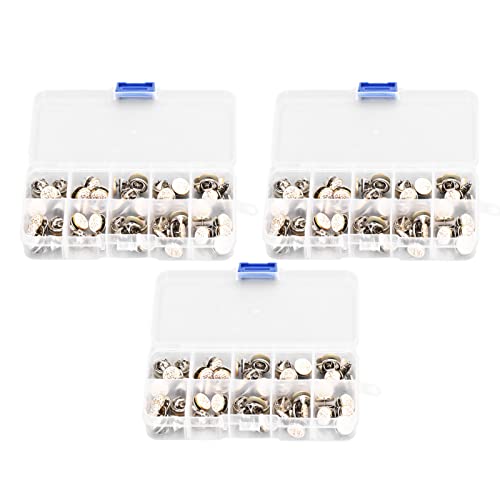 150pcs Elegant Rose Style Keine Nähknöpfe, abnehmbare Plastikmetall -Deck -Tasten für Kleidungswater -Hemd, hervorragend für DIY -Basteln und reparierende Kleidung, verpackt in 3 von TANIQIACA