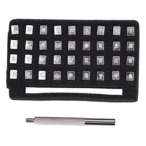 37pcs Sturdy Metal Alphabet Punch Tool Set, komplettes Stempelkit für DIY -Lederhandwerk, 26 Buchstaben und 10 Nummern, geeignet für DIY -Projekte für Haushaltsdienste 37pcs Sturdy Metal Alphabet Punch Tool Set, komplettes Stempelkit für DIY -Lederhandwerk, 26 Buchstaben und 10 Nummern, geeignet für DIY -Projekte für Haushaltsdienste von TANIQIACA