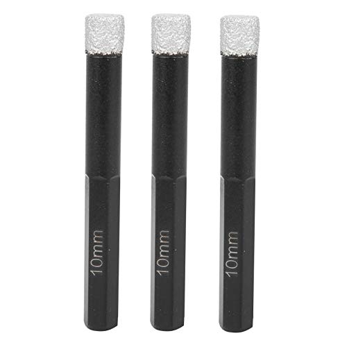 3pcs 10 mm schwarze, gefärbte trockene Bohrer, Hex Shank -Loch Sägeschneider für Granitkeramikfliesen, robust und lang Leben, keine Notwendigkeit, Wasser hinzuzufügen 3pcs 10 mm schwarze, gefärbte trockene Bohrer, Hex Shank -Loch Sägeschneider für Granitkeramikfliesen, robust und lang Leben, keine Notwendigkeit, Wasser hinzuzufügen von TANIQIACA