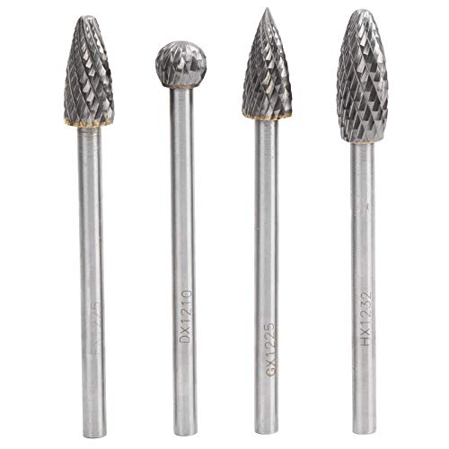 4pcs Set Cutter -Dateien, Wolframstahlmaterial, 6 mm Schaft, Silberfarbe, für Metallverarbeitungswerkzeuge, hohe Dateien mit langer Lebensdauer 4pcs Set Cutter -Dateien, Wolframstahlmaterial, 6 mm Schaft, Silberfarbe, für Metallverarbeitungswerkzeuge, hohe Dateien mit langer Lebensdauer von TANIQIACA