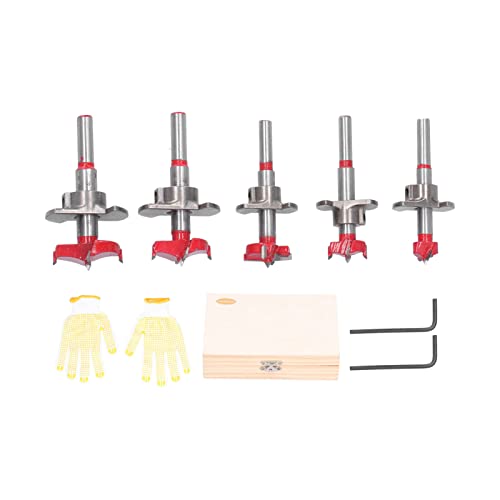 5Pcs Forstner Drill Bit Set, Accurate Metal Hole Drilling Kit for Furniture Woodworking, Includes 5 Sizes 15 35mm, Compatible with Hand Drill, Bench Drill, Lithium Drill 5Pcs Forstner Drill Bit Set, Accurate Metal Hole Drilling Kit for Furniture Woodworking, Includes 5 Sizes 15 35mm, Compatible with Hand Drill, Bench Drill, Lithium Drill von TANIQIACA