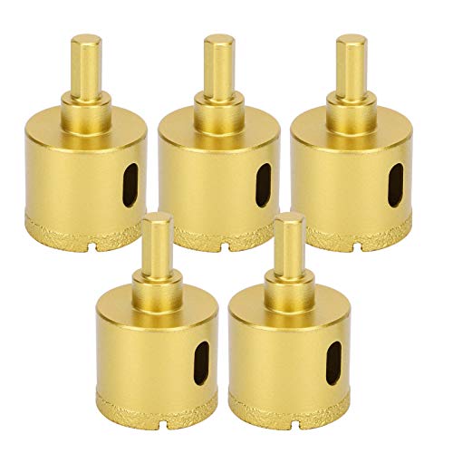 5Pcs Golden Hole Drill Bit Cutter, 40mm Anti slip Handle, for Marble Ceramic Concrete Drilling, Work with Electric Drill and Bench Drill, Premium Material, High Strength 5Pcs Golden Hole Drill Bit Cutter, 40mm Anti slip Handle, for Marble Ceramic Concrete Drilling, Work with Electric Drill and Bench Drill, Premium Material, High Strength von TANIQIACA