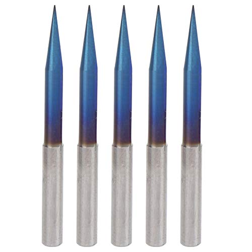 5Pcs V Tip Engraving Bits, 2 Straight Flutes 4mm Shank Tungsten Steel End Mills, 4x0.5x15mm Carving Tools for CNC Machines, Ideal for Wood MDF Aluminum Acrylic Carving 5Pcs V Tip Engraving Bits, 2 Straight Flutes 4mm Shank Tungsten Steel End Mills, 4x0.5x15mm Carving Tools for CNC Machines, Ideal for Wood MDF Aluminum Acrylic Carving von TANIQIACA