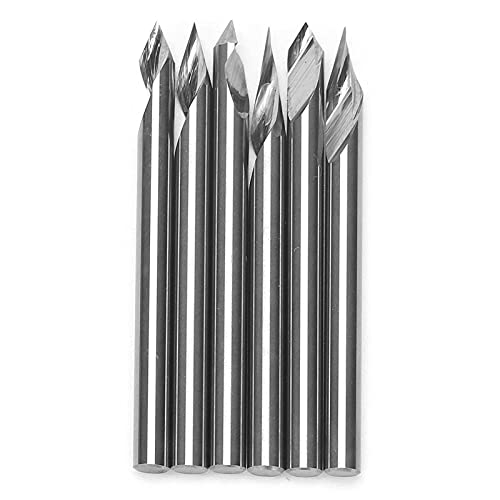 6 -pcs -Bohrpunkt -Schneider -Set, 3,175 mm Gravurfräsen, Hochgeschwindigkeits -Holzbearbeitungswerkzeuge für Mühlemaschinen, glattes Schneiden ohne Grat, Langzeitlebensdauer 6 -pcs -Bohrpunkt -Schneider -Set, 3,175 mm Gravurfräsen, Hochgeschwindigkeits -Holzbearbeitungswerkzeuge für Mühlemaschinen, glattes Schneiden ohne Grat, Langzeitlebensdauer von TANIQIACA