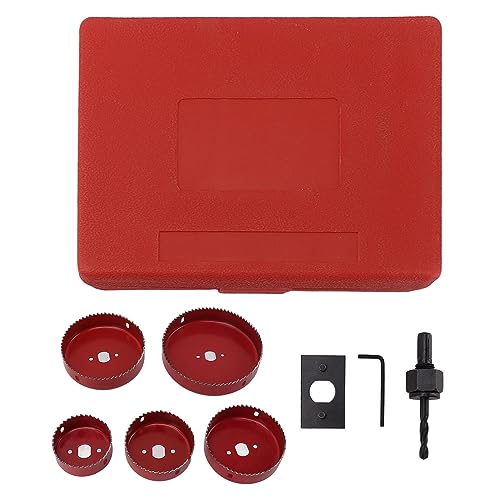 8 Piece Set Hole Saw Center Drill Bit Cutting Hole Opener Woodworking Hole Cutter for Metal Plastic Wood Plate - Hole Saw Set, Center Drill, Essential for Home Improvement von TANIQIACA