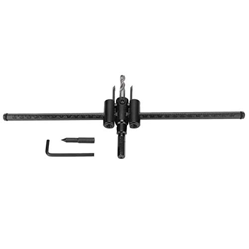 Einstellbarer Lochschneidersägen -Kit, Alloy -Stahl -DIY -Runde Schneidwerkzeug für Holzplastikplatten mit Conehead und Sechskantschlüssel, schnelle Messung und präzises Schneiden (30-300mm) von TANIQIACA