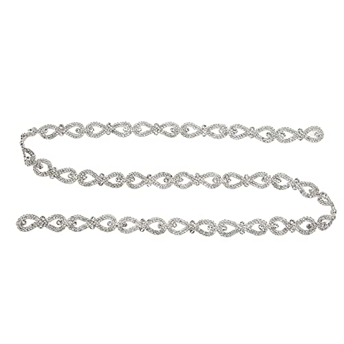 Glitzernde Nummer 8 Form -Strasskette, hochwertige DIY -Handwerks -Strass -Trimm, hervorragend für Hochzeitskleider, Halsketten, Armbänder, Dekorationen, Geschenke von TANIQIACA