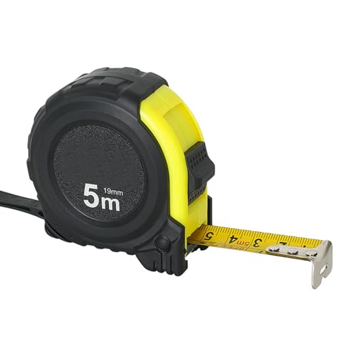 Stahlbandmaß - 5 m/16,4 Fuß Doppelmessklebeband, verdickter Kohlenstoffstahlblatt, ergonomischer Griff, für Holzbearbeitung, Bau- und Hausverbesserung Stahlbandmaß - 5 m/16,4 Fuß Doppelmessklebeband, verdickter Kohlenstoffstahlblatt, ergonomischer Griff, für Holzbearbeitung, Bau- und Hausverbesserung von TANIQIACA