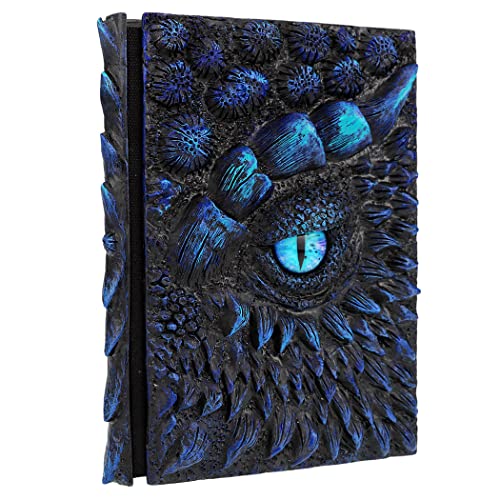 TANOKAY 3D-Drachen-Hardcover-Skulptur-Tagebuch, antike handgefertigte Drachenauge, Polystein, blanko, Basteln, Schreiben, Skizze, Notizblock, tägliche Notizblock, Heimdekoration, künstlerische von TANOKAY