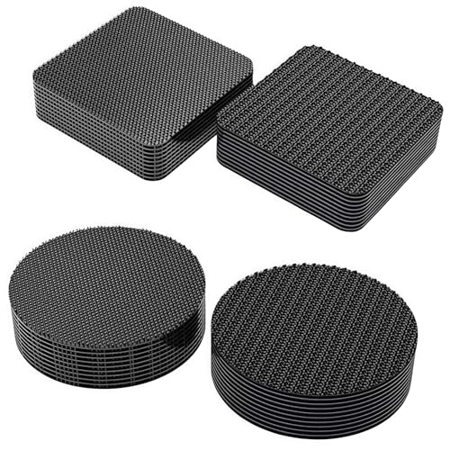 TANSAR 10 Paar Klettverschluss Selbstklebend, Klettband Selbstklebend, 5 Paar Rund und 5 Paar Quadratischer Doppelseitiges Klettband, 5 * 5cm, Schwarz TANSAR 10 Paar Klettverschluss Selbstklebend, Klettband Selbstklebend, 5 Paar Rund und 5 Paar Quadratischer Doppelseitiges Klettband, 5 * 5cm, Schwarz von TANSAR